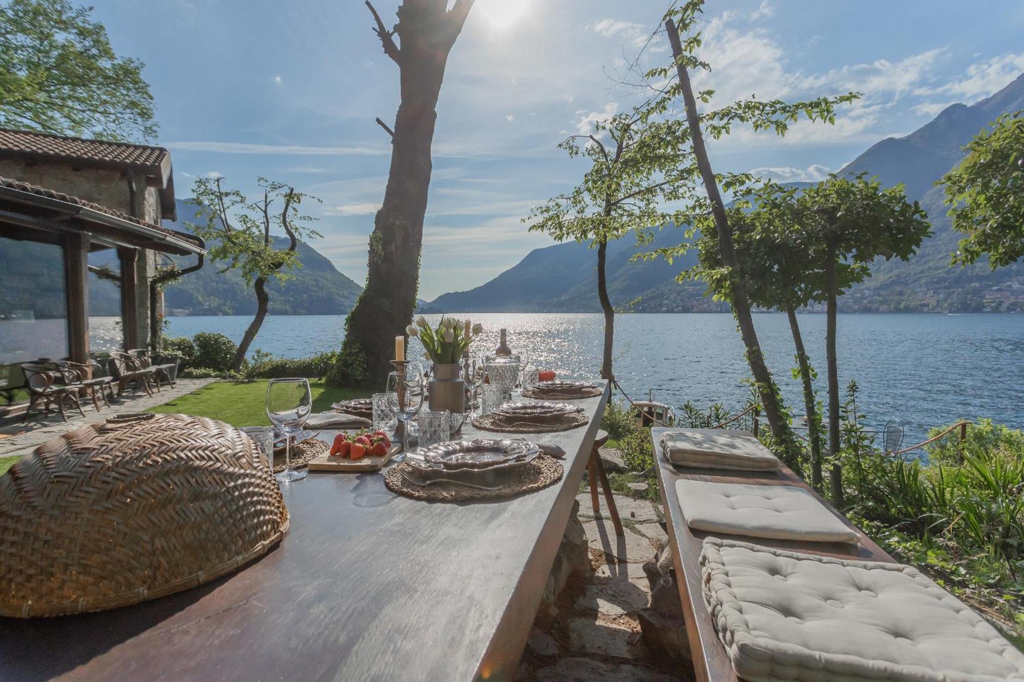 The Writer'S Nest Waterfront Villa By Rent All Como Faggeto Lario Buitenkant foto