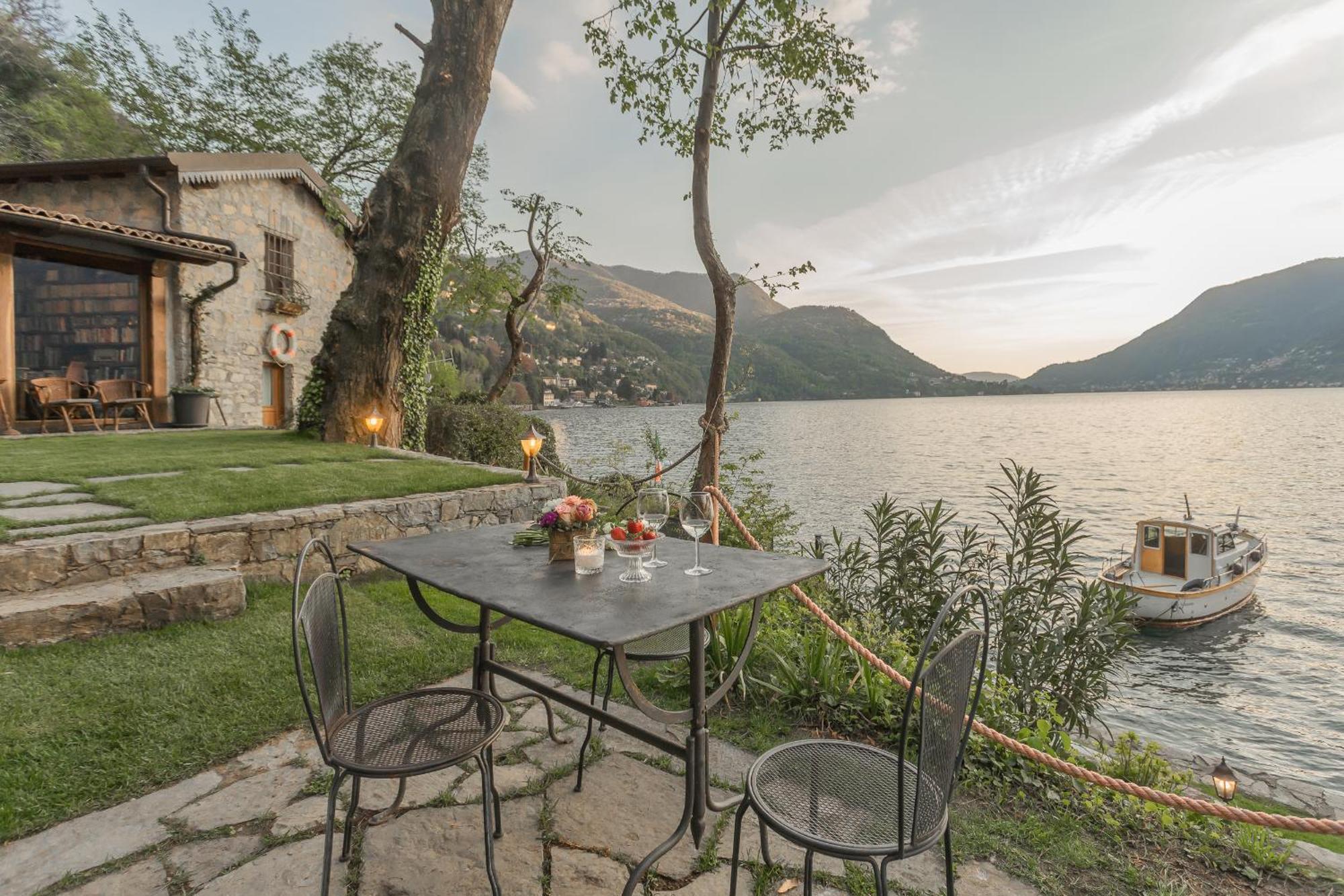 The Writer'S Nest Waterfront Villa By Rent All Como Faggeto Lario Buitenkant foto